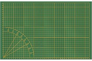 K7plus Schneidematte Bastelmatte A3 grün selbstheilend mit Gradmesser Schneideunterlage Winkel Messer