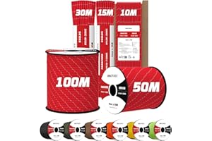 Brotree Réfléchissante 4mm Paracorde 550 7 Brins Corde en Nylon 30M Type III Corde Parachute - 250kg Charge de Rupture (Réfléchissante Rouge)