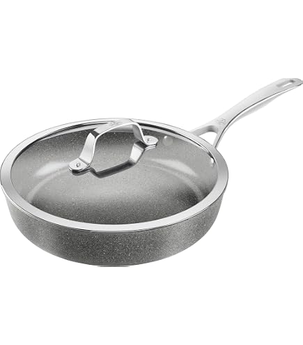 Poêle Antiadhésive Eventerde - Compatible Induction, Acier Inoxydable, Couvercle Inclus - 24/28 Cm - 2
