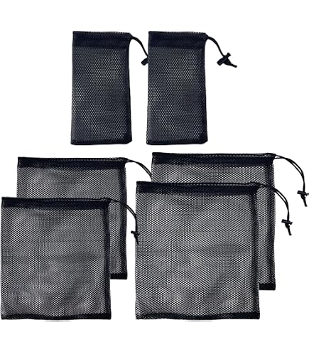 Sacs à Cordon En Maille Nylon - Lot De 2, 22x33 Cm - Pour Piscine, Plage, Sport, Rangement