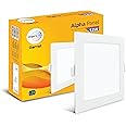 wipro Garnet 12W Square LED Alpha Panel | Cool White Light (6500K) | Recessed Down Light for False Ceiling | Cutout - 110x110mm | Pack of 1