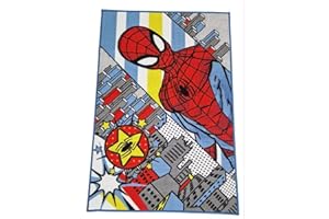 ALFIONAPOLI Tappeto Per Bambini, Personaggi Disney,Minnie,Topolino,Bella Frozen,Spiderman Antiscivolo, Antirumore, Tappeto Da Gioco Per Bambini, Tappeto Da Gioco Per Bambini, Con Personaggi (Spiderman Grigio)