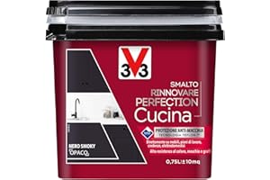 V33 Smalto Rinnovare Perfection Cucina Nero Smoky Opaco 0,75 L