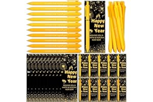 UOEO 24 Sets Happy New Year Gifts Bulk Inspirational Ballpoint Pen Happy New Year Greeting Card with Tie 2026 Lunar New Years Eve Party Favor Supplies 2026 Gifts for Team Employee Coworker Friends Family