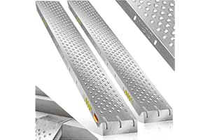 MASKO® 2X Auffahrrampe | Verladerampe | Verladeschiene | verzinkter Stahl | Antirutsch | 200kg* Pro Stück | Max 400kg* Pro Paar | Motorrad ATV Quad PKW Auto Laderampe | Anhängerrampe