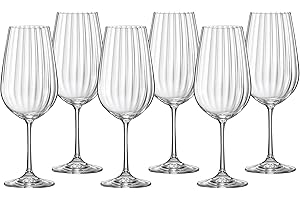 BOHEMIA DAVID SHAW Bc722–350 Bohême Cascade Optic Verre à vin, Lot de 6, 350 ml/354,4 Gram, Null, 550ml/19.5 oz