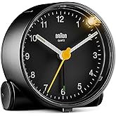 Braun Klassischer analoger Wecker mit Schlummerfunktion und