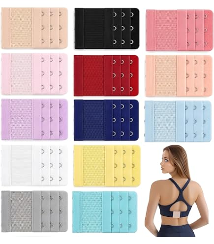 Estensione per reggiseno da donna, con 3 ganci, elastica
