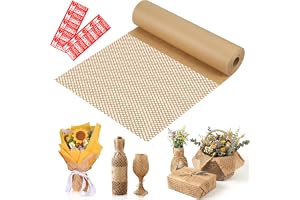 Zocipro bikakepapper rulle, 30 cm x 30 m papper förpackningsmaterial, honungskaka förpackningspapper för frakt och ömtåliga föremål, bubbelplast alternativ