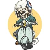 Quart Aksesuar Kuru Kafa Kurukafa Sticker Vespa 10 x 7 cm