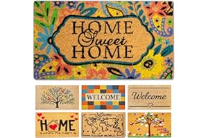 LUA VIKA Felpudo Entrada casa Originales - Welcome Home - 40x70 cm - Alfombra Entrada casa Exterior e Interior - Felpudo Coco - Resistente y Antideslizante