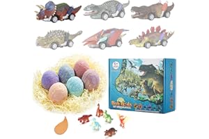 Bombas de Baño para Niños, Venares Dinosaurio Bomba de Baño con Juguetes Sorpresa, Juego de Regalo de Bombas de Baño Divertidas y Relajantes para Cumpleaños de Niñas y Niños