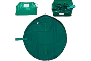 THE FLAT LAY CO. Flat Lay Makeup Bag with Compartments - Full-Size Magic Cosmetic Pouch Bag Drawstring with Brush Holder & Zipper Pocket for Small Items & Toiletries - Bottle Green Leather Monochrome