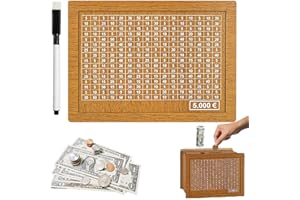 FYZSJWL Hucha de Madera,Hucha con Contador,Hucha Reutilizable con bolígrafo,Hucha con Objetivo de Ahorro y números para marcar,para Ayudar a Los Niños a Desarrollar el Hábito de Ahorr. (C)