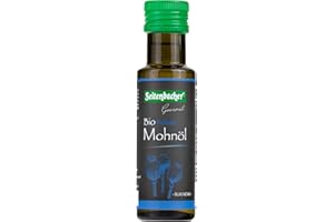 ‎SEITENBACHER Seitenbacher Gourmet Bio Mohn Öl I kaltgepresst I 1 Pressung I nativ I 4er Pack (4 x 100 ml)…