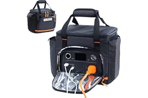 FRECOLSH Travel Carrying Case Compatible with Jackery Explorer 300/240/160, Portable Power Station Storage Case with Waterproof Bottom and Front Pockets for Jackery Accessories Solar Generator