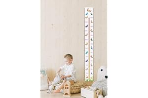 NIVELLPUBLICITARI Talímetro - Medidor infantil Pared Ecológico - Medidor Infantil adhesivo puerta armario - 3 modelos -Medidor pare (Adhesivo Vinilo, Mariposas)