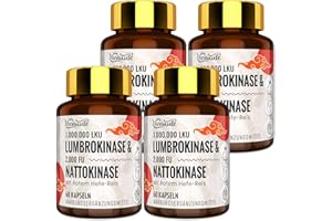 VEENUULE Lumbrokinaza 100 mg na porcję (maksymalna aktywność - 1 000 000 LKU), suplement lumbrokinazy z 100 mg nattokinazy (2 000 FU), niemodyfikowany genetycznie, bezglutenowy, 240 kapsułek