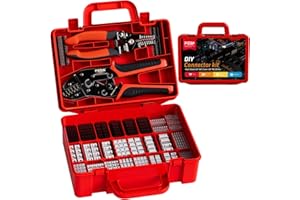 PEBA Crimpzange Stecker Set, 28 Stile JST-PH 2,0/JST-XH 2,5/Dupont 2,54mm Steckverbinder Kit, Crimpzangen 0,03-0,5mm² für JST-PH/XH/SM/SYP, Dupont,Molex,KF2510, mit Abisolierzange | Crimper Tool Set