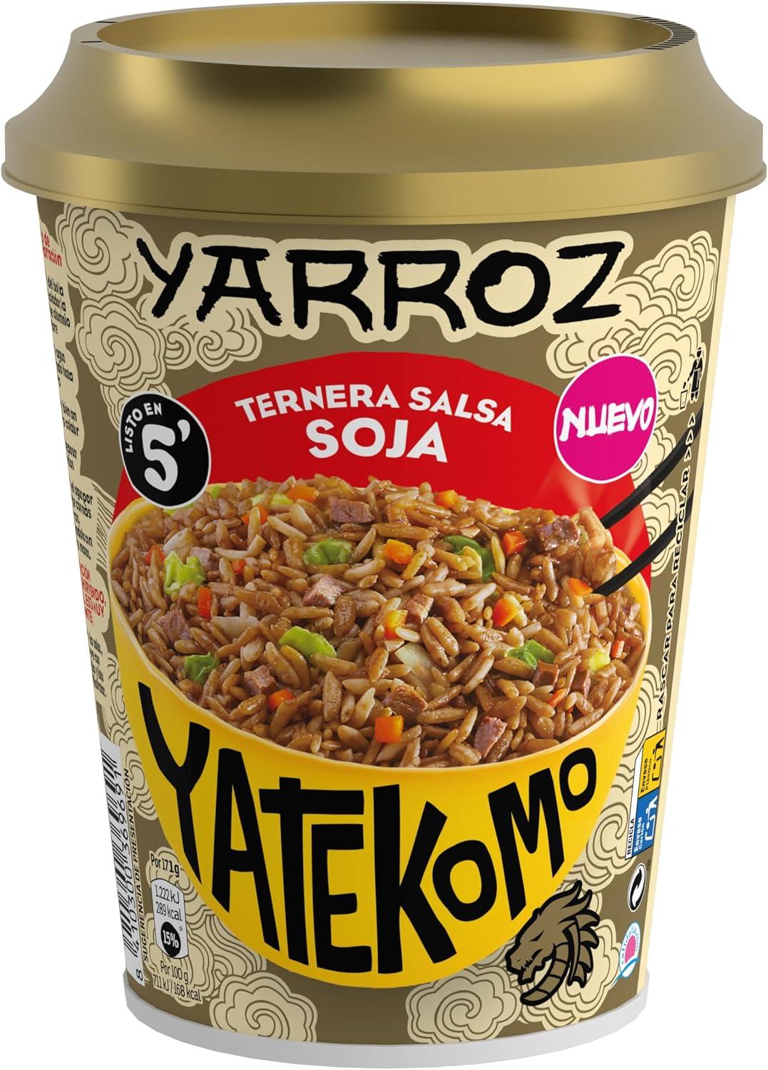 Yatekomo · Yarroz Ternera Salsa Soja, 84 gramos (Paquete de 1)