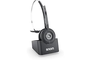 Snom A190 DECT-Headset, HD-Sound, Standalone-Telefon oder Paired Mode to Phone mit DECT-Unterstützung, Handover/Roaming im Multicell-Setup, 00004444