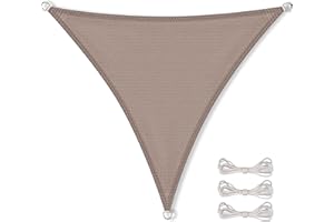 CelinaSun Voile d'ombragePare-Soleil Jardin Balcon Polyéthylène HDPE Respirant Triangle 4 x 4 x 4 m Taupe