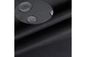 DONGAWIN Tessuto impermeabile resistente per cucire cuscini da esterno, tela 600 denari, tessuto in tela resistente agli strappi per esterni (100 cm x 150 cm, nero)