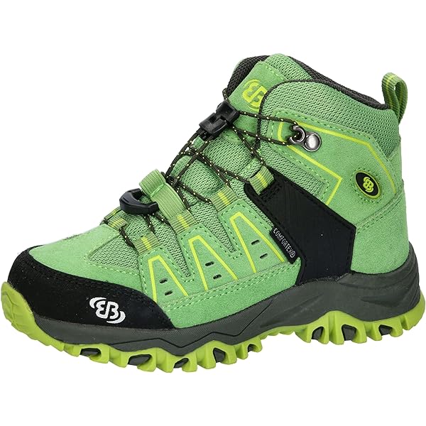 Brütting Mount Bona High Kids Uniseks, kinderen Trekking- & wandellaarzen, Grijs / lila / blauw, 33 EU