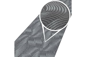 ‎ANRO ANRO Teppich Teppichläufer Flur Schlafzimmer Küche Wohnzimmer Küchenläufer Küchenteppich rutschfest Meterware Anton Julianna Grau 67 x 200cm Neuheit