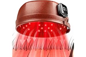 ‎IKEENER lllt Laser Cap für Haarwachstum und gegen Haarausfall, 660nm & 850nm Drahtlos Rotes Licht Therapie Kappe für Haarwuchs Behandlung, Haarwuchsfördernde Geräte für Männer und Frauen (Baun)