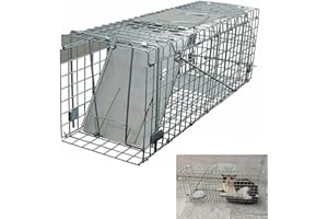 RIGOGO Piège vivant, piège à martres, pour chats, 61 x 19 x 21 cm, métal galvanisé, facile à nettoyer, facile à installer, sans danger pour les animaux domestiques