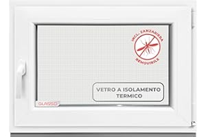 HOMMLER GLASSO Finestra 75 x 40 cm 3 vetri – Finestre in plastica 76 mm profilo DIN destra larghezza x altezza: 750 x 400 mm – ideale per tutti i luoghi | casetta da giardino | finestre garage | finestra