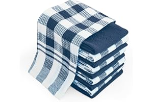 Chef Pomodoro - Torchons De Cuisine 100% Coton - Torchon Vaisselle Microfibre, Durable Et Super Absorbant - Lot de 10 Serviettes Essuie Main Cuisine, Lavable en Machine, 38 x 60 cm (Vert canard foncé)