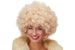 ‎WIG ME UP WIG ME UP - PW0011-P02 Perücke Afroperücke Afro 70er Jahre Party Partyperücke Funk Funky Disco Foxy Hellblond