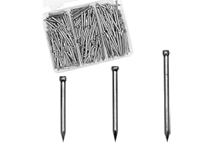 OMOTOOL Zincati Chiodi di finitura Chiodi in acciaio al carbonio per azionamento manuale (280 pezzi), Chiodi per battiscopa, 3 misure