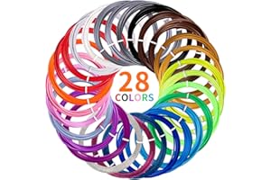 Kretrum 28 Farben 3D Stift Filament PLA 1.75mm 3D Druck Stift Filament Kompatibel mit MYNT3D SCRIB3D 3D Stift jede Farbe 3M Insgesamt 276 Fuß Enthält