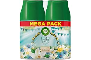 AIRWICK Air Wick Automatic Air Freshener Freshmatic Spray Twin Refills, Fresh Spring Oasis, Pack 2 x 250ml, Natural Essential Oils, Last up to 140 days, Air freshener