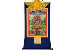 Gandhanra Thangka Tibetano - Vajrayogini Thangka - Naro Khechara Thangka - Arazzo di Buddha a Stampa Dorata per Decorazione Zen, Meditazione, Rilassamento Spirituale e Pace