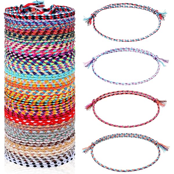 Lot De 12 Bracelets D'amitié Tressés Réglables – Fleurs Séchées Colorées, Cadeau Anniversaire Pour Filles Et Garçons Dès 6 Ans