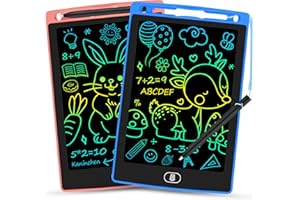 SIMPIM 2 Stück LCD Schreibtafel Zeichenbrett Bildschirm 8,5 Zoll Maltafel Doodle Pad Lernen Lernspielzeug-Geschenk für Kinder 3,4,5,6Jahre altes Junge und Mädchen