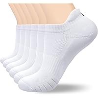 coskefy Sneaker Socken Herren Damen Gepolsterte Laufsocken 35-50 Schwarz Weiß Grau Baumwolle Sportsocken Atmungsaktiv(6…