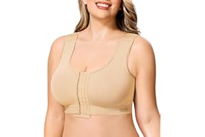 BRABIC Post Surgery Front Closure Bras for Women No Underwire Compression Surgical Mastectomy Everyday Bra