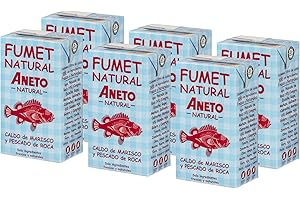 Aneto 100% Natural - Fumet de Pescado y Marisco - caja de 6 unidades de 1L