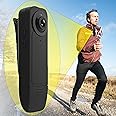 Recall Small Body Camera 1080P Full HD Mini Camera Body Wear Camera, Bike Cameras Cycling Video Recorder, Portable Pocket Body Cams with Back Clip, Video & Audio Recording, Motion Activated