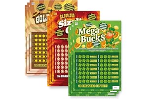 ALIZA PREMIUM PARTY SUPPLIES Broma Divertida para raspar de Aliza | Boleto de lotería Falso de Broma para Adultos