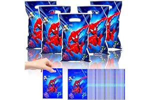 Aheagou 50 sacchetti regalo, sacchetti regalo di compleanno per bambini, sacchetti colorati per feste, in plastica, piccoli regali per bambini, per feste di compleanno