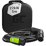 Green Cell GC Tipo 2 Cavo di Ricarica EV Auto Elettrica PHEV | 22kW | 32A | 5 Metri | Tipo 2 a Tipo 2 | Trifase | Compatible 