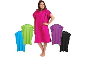 Fit-Flip Poncho de Surf - Ligero, Compacto y de Secado rápido - Toalla para cambiarse para Mujeres y Hombres - Albornoz natación de Microfibra Playa