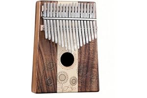 LULUPILA Kalimba 17 Schlüssel, Holz Fingerklaviere，Sonnenblume Professionelle Daumenklavier Carlimba, Mbira Instrumente