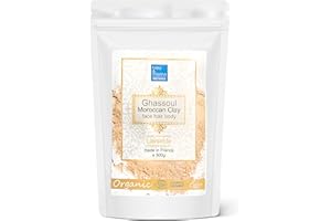 BLEU & MARINE BRETANIA 100% Natural Organic Ghassoul Moroccan Skin Care Face Body Hair Care Natural Shampoo Moroccan Rhassoul Clay Mask 500g Hammam Soap 6 times better than bentonite or red clay